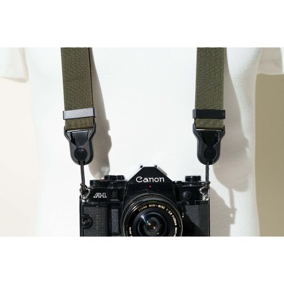 Camera Strap Military Green Dual Adjustable w Peak Design Anchors & D-Ring Mount - Picture 8 of 10